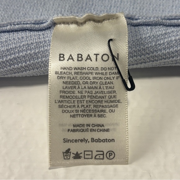 Aritzia Babaton Tank Women X Blue Top Stretch One Shoulder Minimal Basic Ribbed - Picture 3 of 5